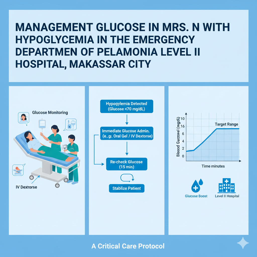 Management Glucose in Mrs. N with Hypoglycemia in the Emergency Department of Pelamonia Level II Hospital, Makassar City