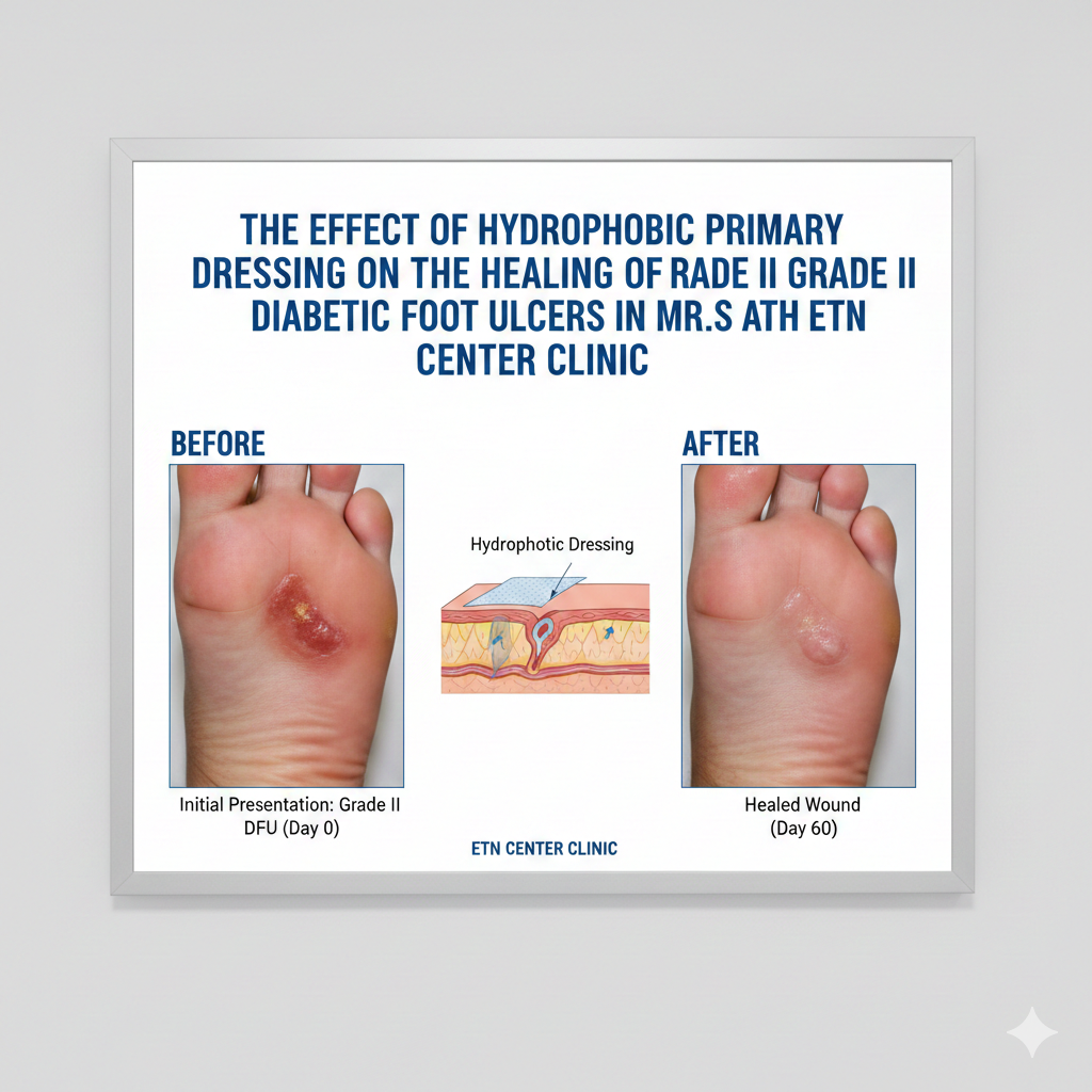 The Effect of Hydrophobic Primary Dressing on the Healing of Grade II Diabetic Foot Ulcers in Mr. S at the ETN Center Clinic 