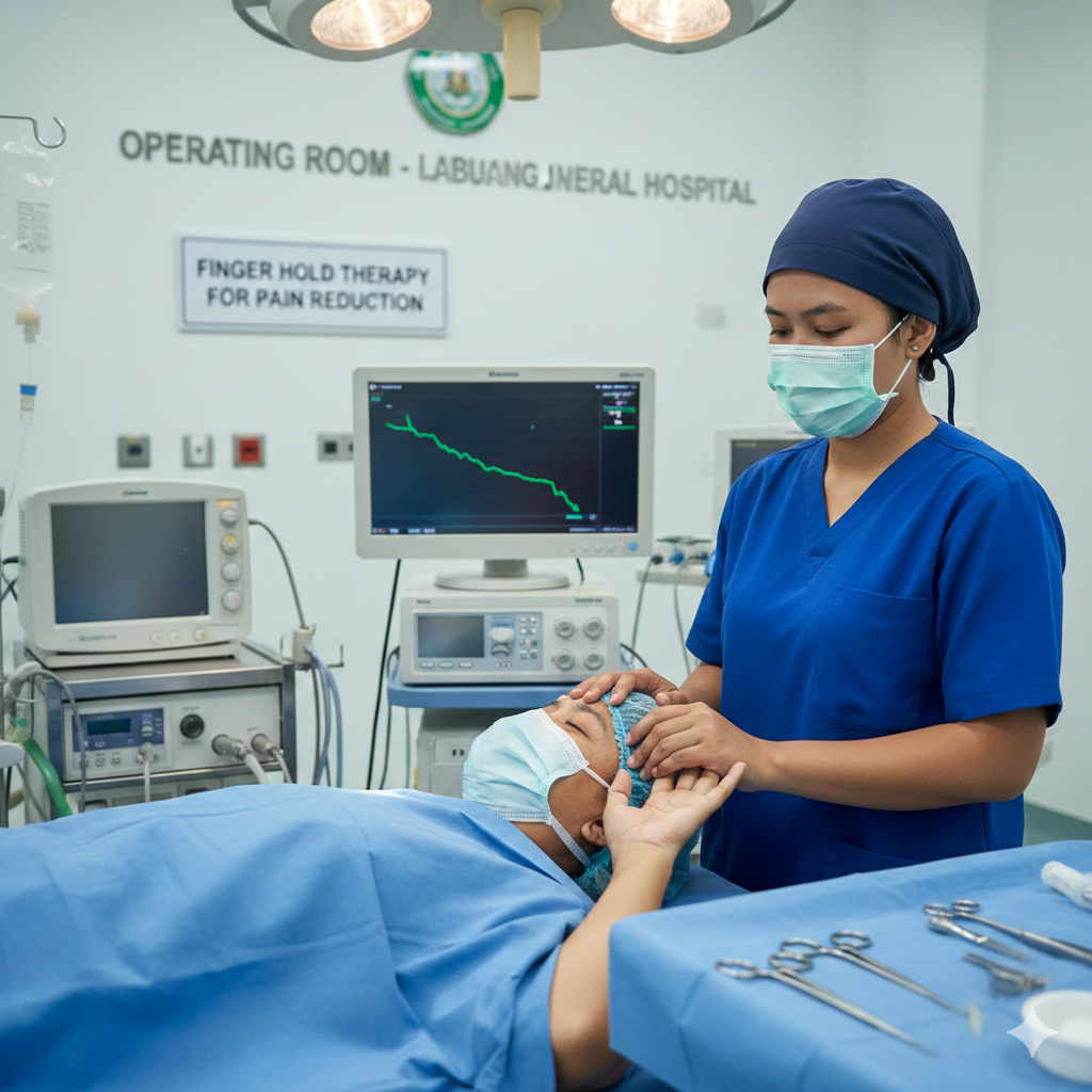 Application of Finger Hold Therapy to Reduce Pain in Preoperative Radical Mastoidectomy Patients with Chronic Suppurative Otitis Media (CSOM) in the Operating Room of Labuang Baji General Hospital